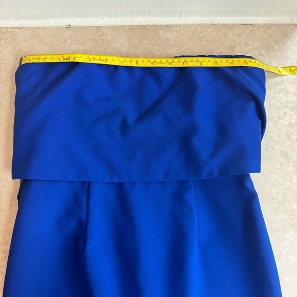 Jay Godrey Viola Strapless Cocktail Party Mini Dress Cobalt Blue Womens Size 4 - Picture 10 of 15
